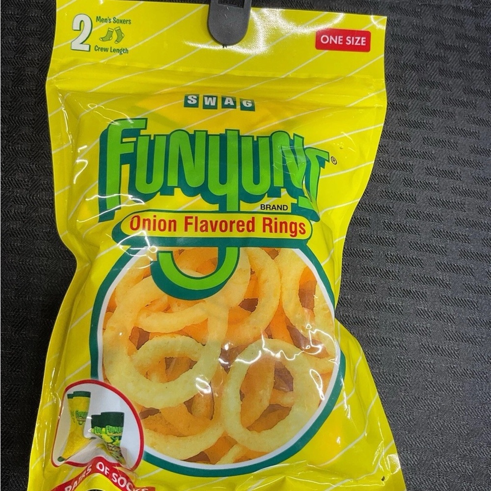 FUNYUNS Socks - 2 PAIRS 🧦🧦 Size 6-12 - Fast Shipping! Onion Flavored Chips